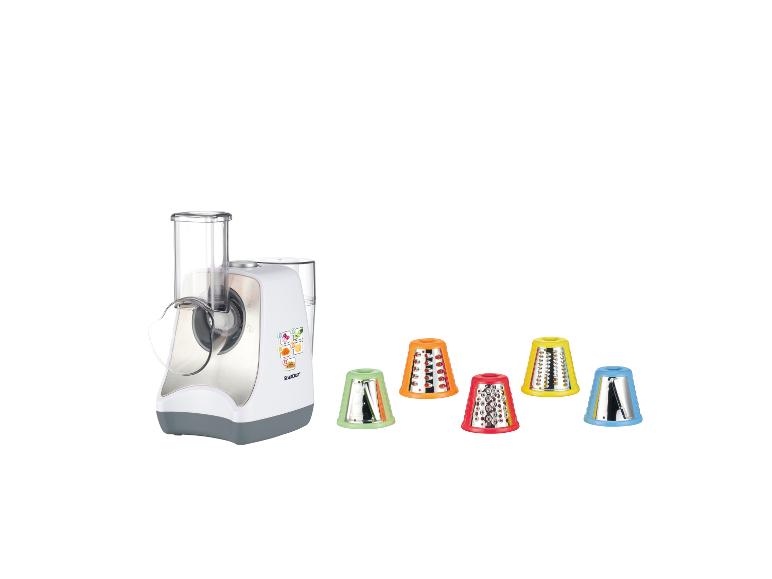 SilverCrest mandoline met kleurrijke raspen.