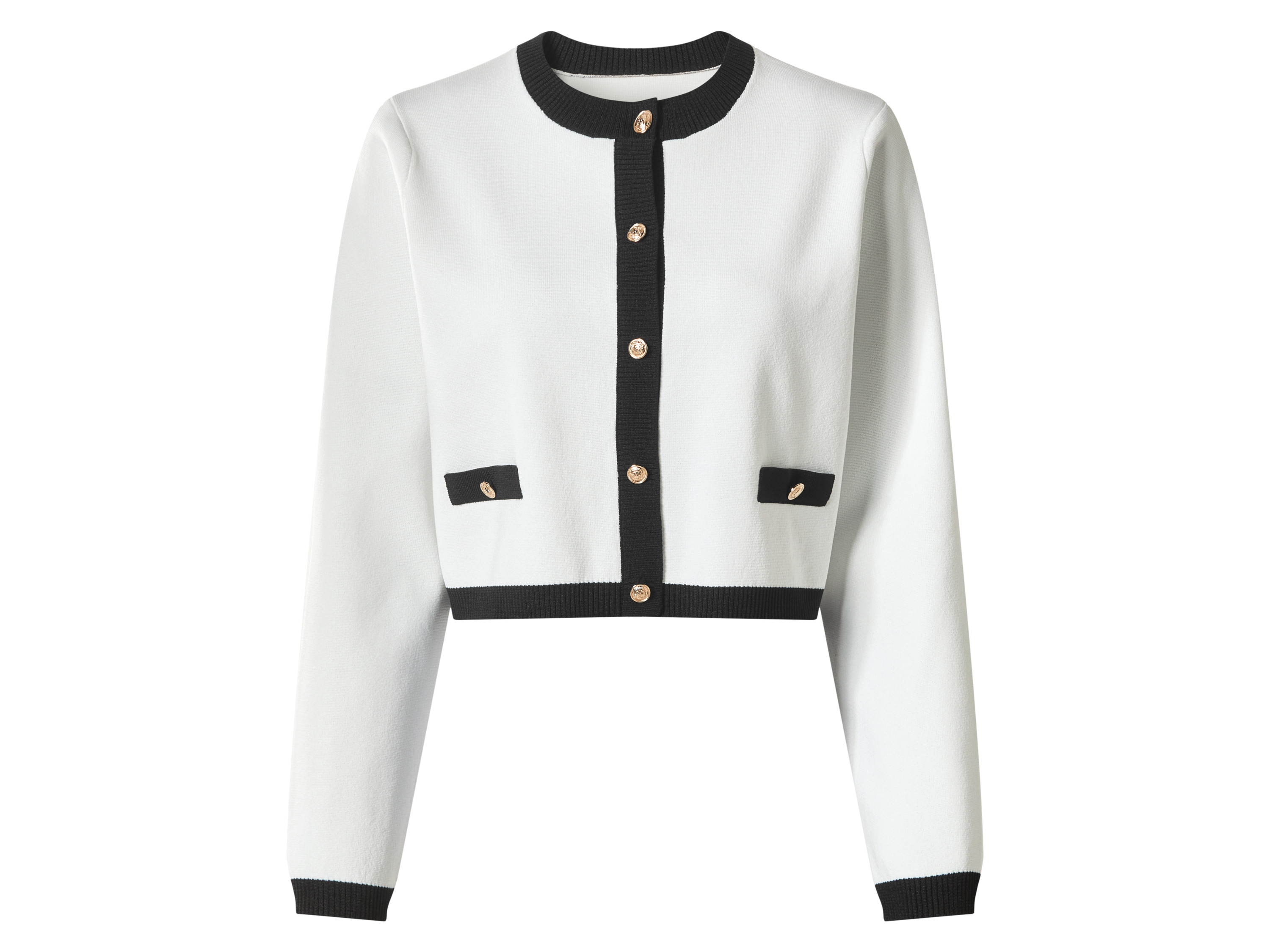 ESMARA Dames Cardigan (Wit/zwart, XS (32/34))