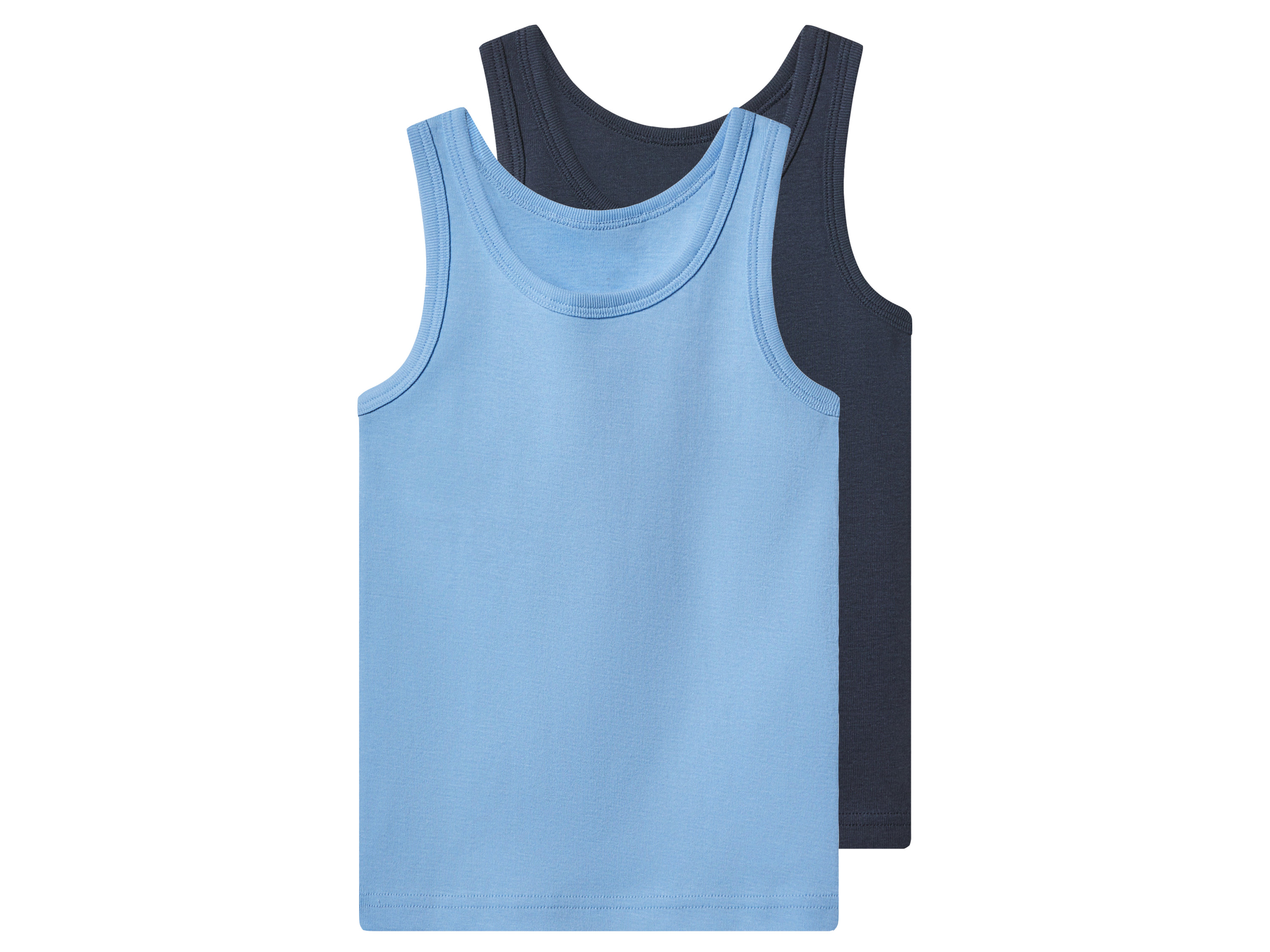 lupilu Set van 2 kinder hemden (Donkerblauw/lichtblauw, 98/104)