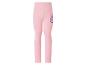 Roze kinderlegging met cartoonfiguur en bloemenprint.