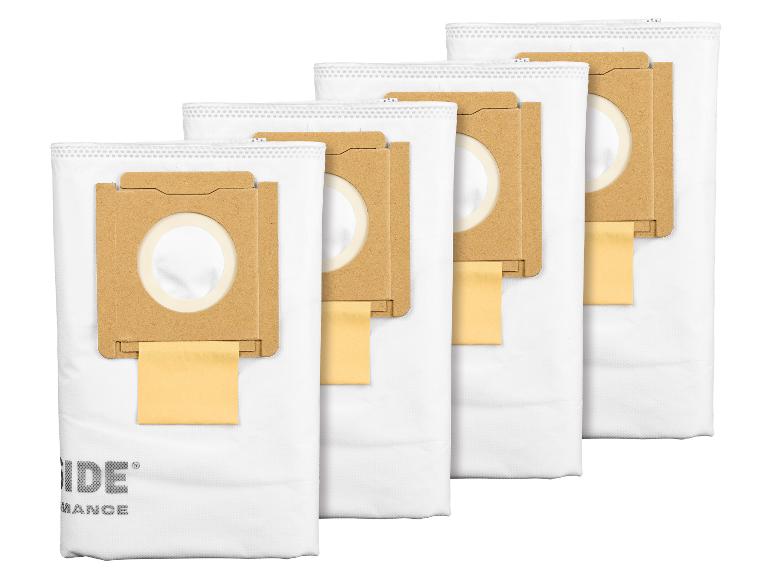 Witte stofzuigerzakken met bruine kartonnen flappen, merk PARKSIDE PERFORMANCE