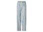 Gestripte pyjamabroek voor dames in lichtblauw en beige