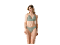 Model in een mintgroene bikini.