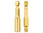 Twee gouden dopsleuteladapters, één met de inscriptie 'D6.3XEG.3'.