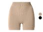 Dames high-waist corrigerende shorts in beige met geribbelde details.