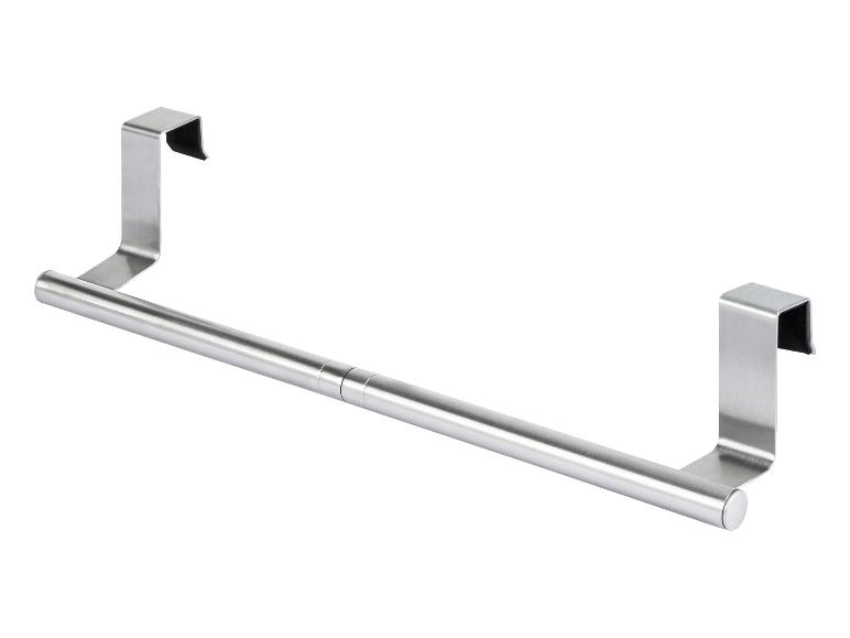 Over-de-deur handdoekrek van roestvrij staal voor keuken of badkamer.