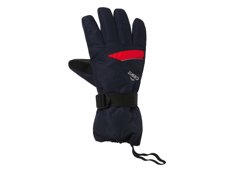 CRIVIT Skihandschoenen (9,5, Handschoenen marineblauw/oranje)