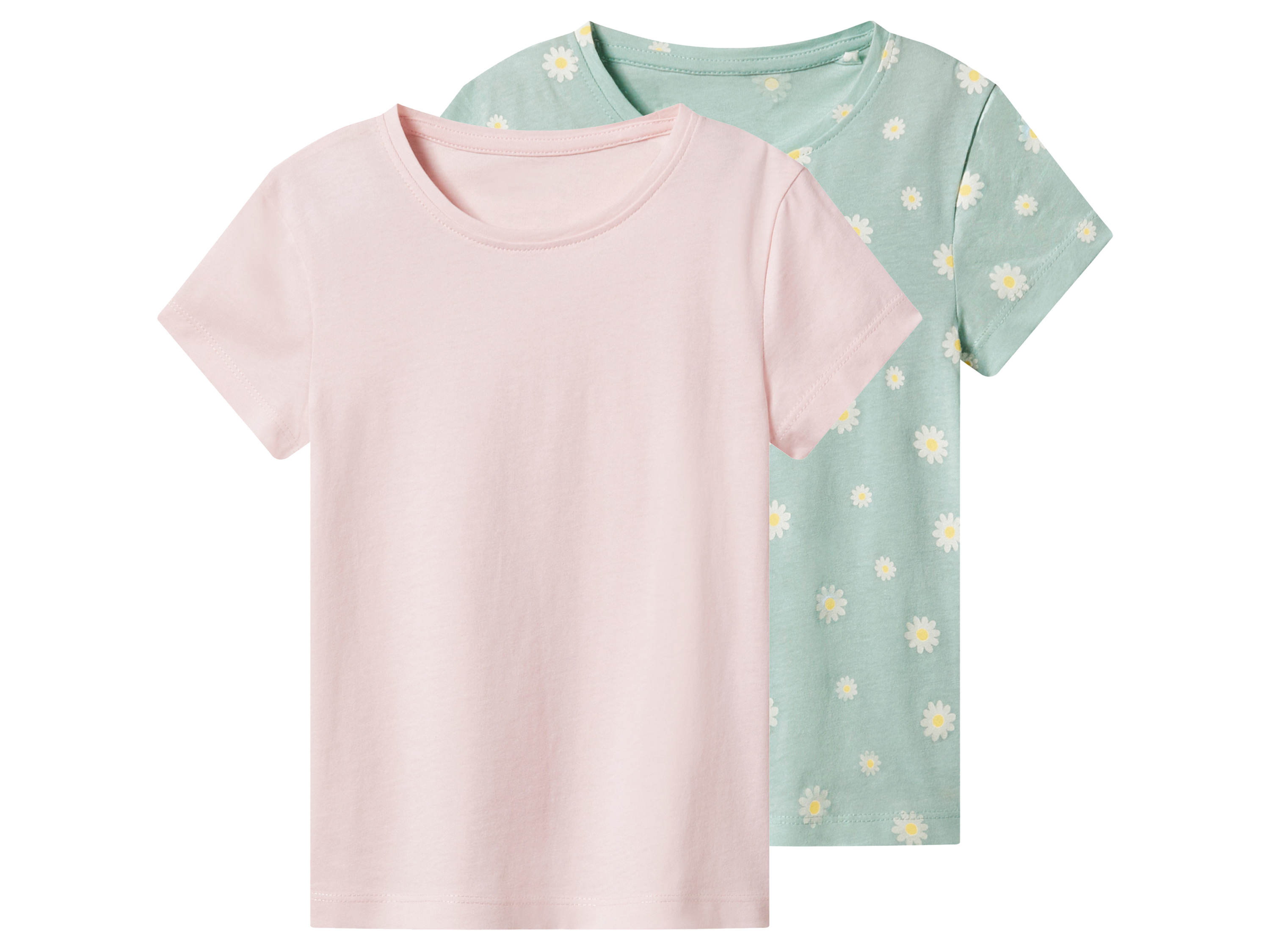 lupilu Set van 2 kinder T-shirts (Lichtroze/mint, 110/116)