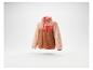Kinderfleecejack in roze en bruin met rits