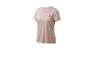 Dames sport T-shirt met korte mouwen in huidskleur met subtiel patroon