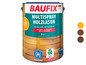 Baufix Multispray Holzlasur voor hout, in de kleuren Kiefer, donker en lichtbruin.