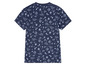 Blauw T-shirt met print van palmbomen en tijgers.