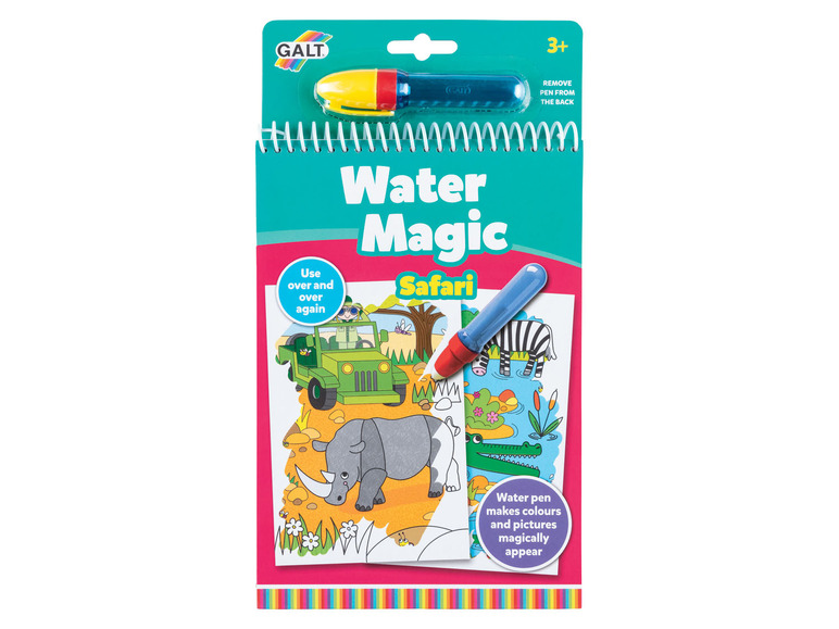 Galt Water Magic Safari kleurboek met waterpennen om dieren te kleuren.