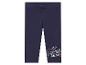 Donkerblauwe leggings voor kinderen met zeemeerminprint.
