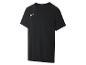 Zwart T-shirt met korte mouwen en wit logo op de borst