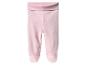 Roze baby leggings met omslagen aan de enkels.