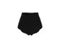 Zwarte high-waist slip met geribbelde textuur.