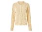 Beige gebreid vest met knopen