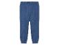 Blauwe gebreide broek voor kinderen.