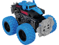 Blauw-zwarte speelgoed monstertruck met grote profielbanden