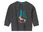 Een grijs longsleeve met een vos, bomen en de tekst 'Good Mood'.