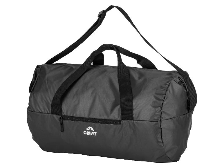 Zwarte opvouwbare sporttas van Crivit.