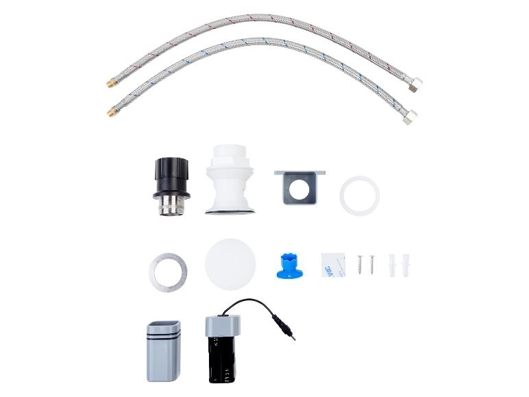 Kraaninstallatieset: flexibele leidingen, fittingen en bevestigingsmaterialen.