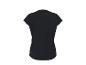 Zwart T-shirt met korte mouwen voor dames, achterkant