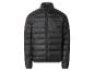 Zwarte herenpufferjas met hoge kraag en ritssluiting