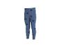 Blauwe kinderlegging met zwarte hartjesprint.