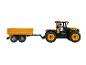 Fastrac tractor en gele aanhanger, boerderij speelgoed.