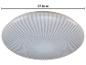 Ronde LED plafondlamp van 27,8 cm met streep- en stippenpatroon.