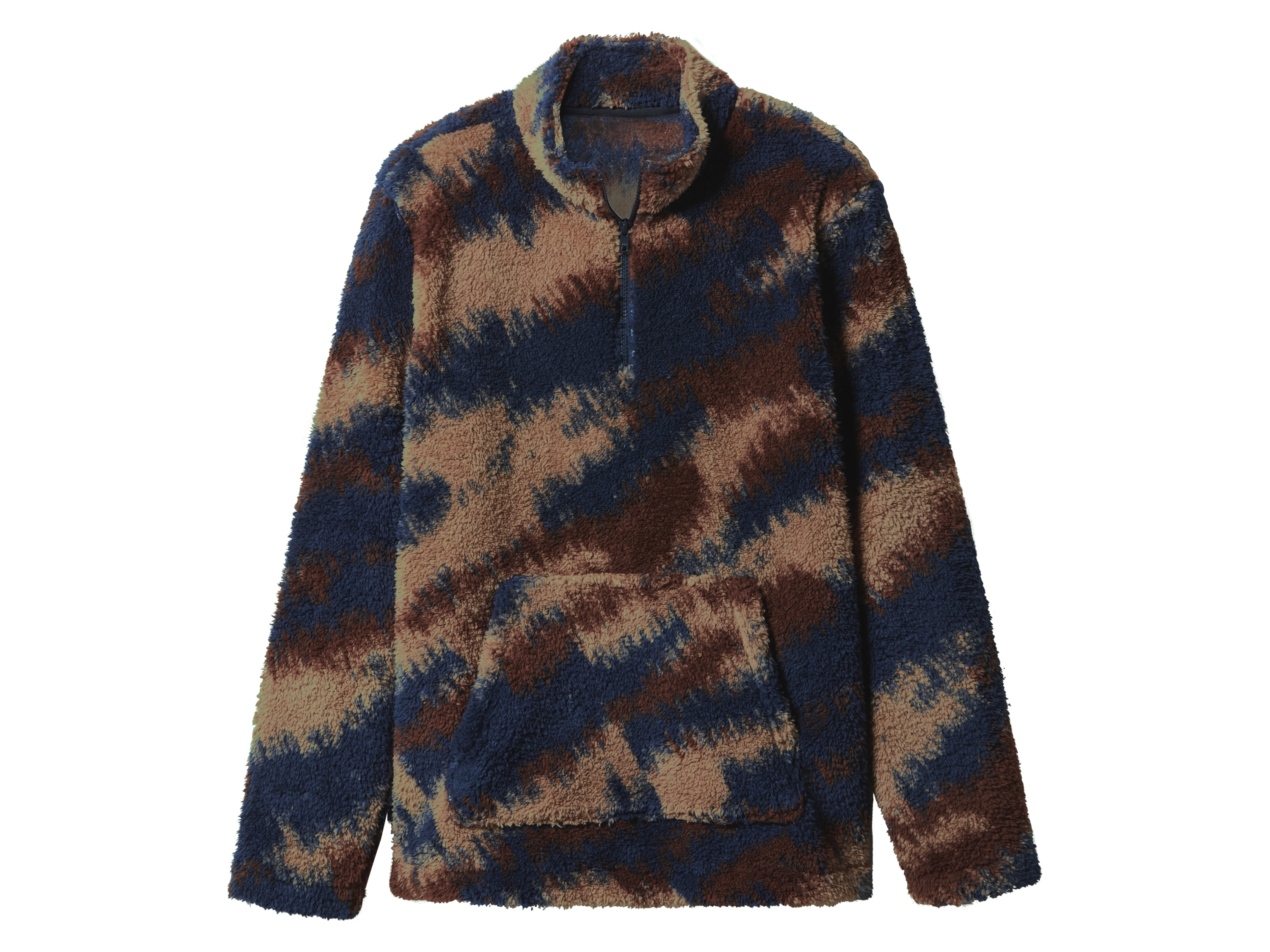 esmara Men Heren fleecetrui (Blauw/bruin, XL)