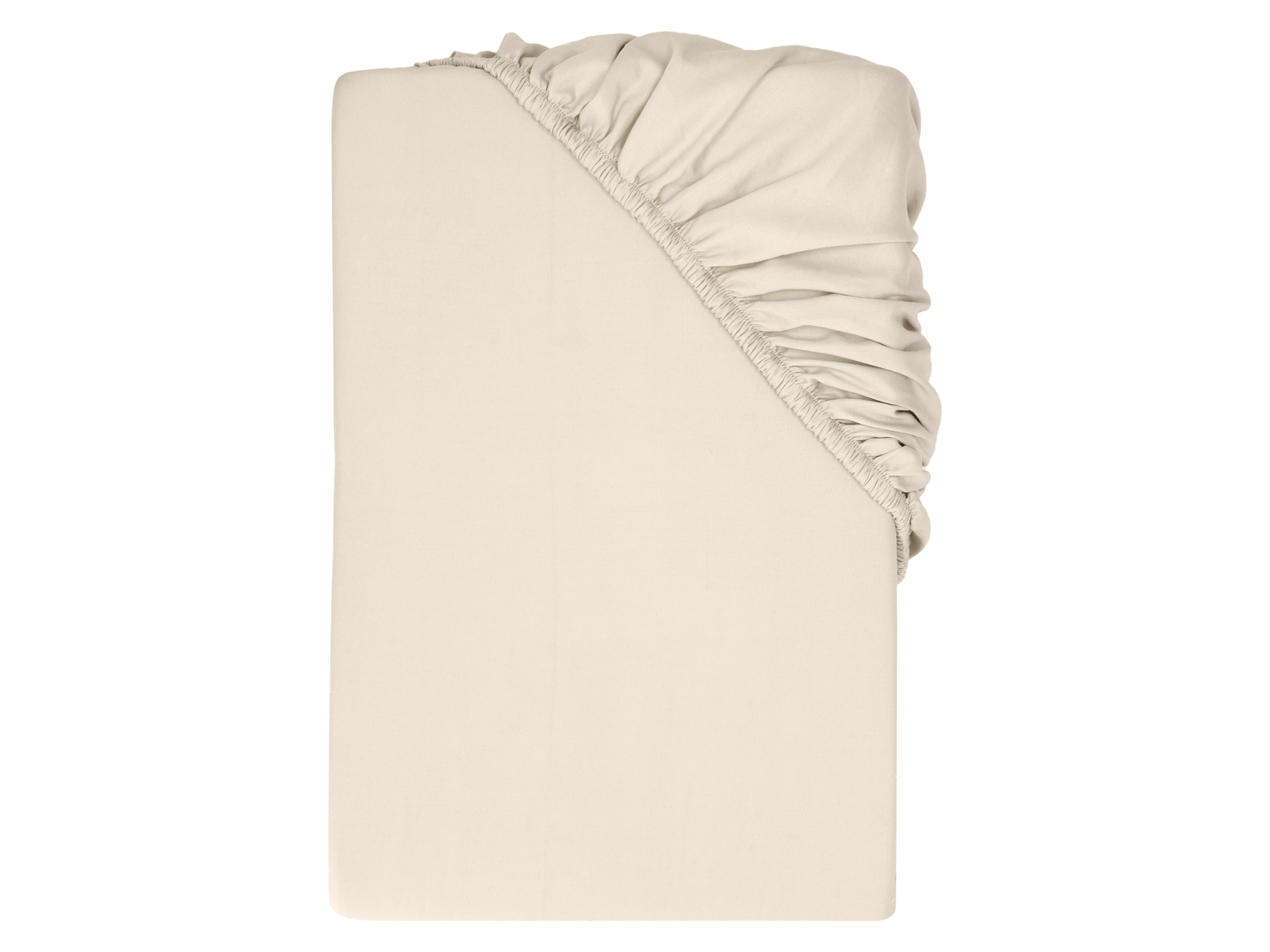 LIVARNO Satijnen hoeslaken 90-100 x 200 cm (Beige)