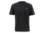 Zwart heren T-shirt met korte mouwen en ronde hals, met een klein logo op de borst.