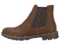 Bruine heren Chelsea boots met elastische inzetstukken en dikke zool.