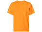 Een oranje T-shirt met korte mouwen.