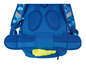 Blauwe rugzak met camouflage print, gevoerde schouderbanden en borstband