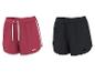 Dames sportshorts in rood met witte details en zwart.