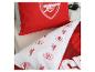 Rood-wit beddengoedset met een kanon- en 'Arsenal'-tekstpatroon