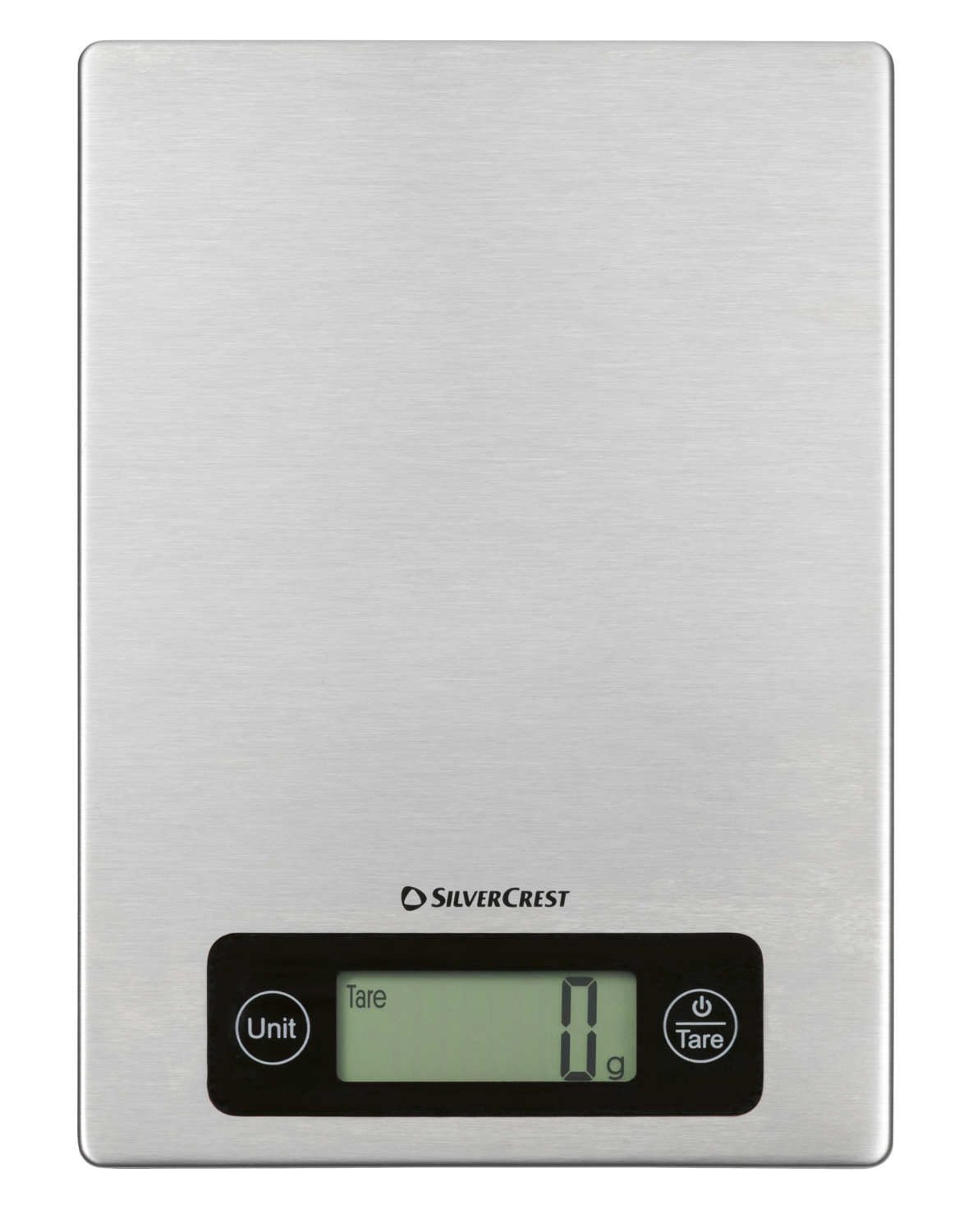 SILVERCREST Glazen keukenweegschaal 5 kg (Zilver)