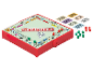 Monopoly: compact bordspel, geld, huizen en hotels.