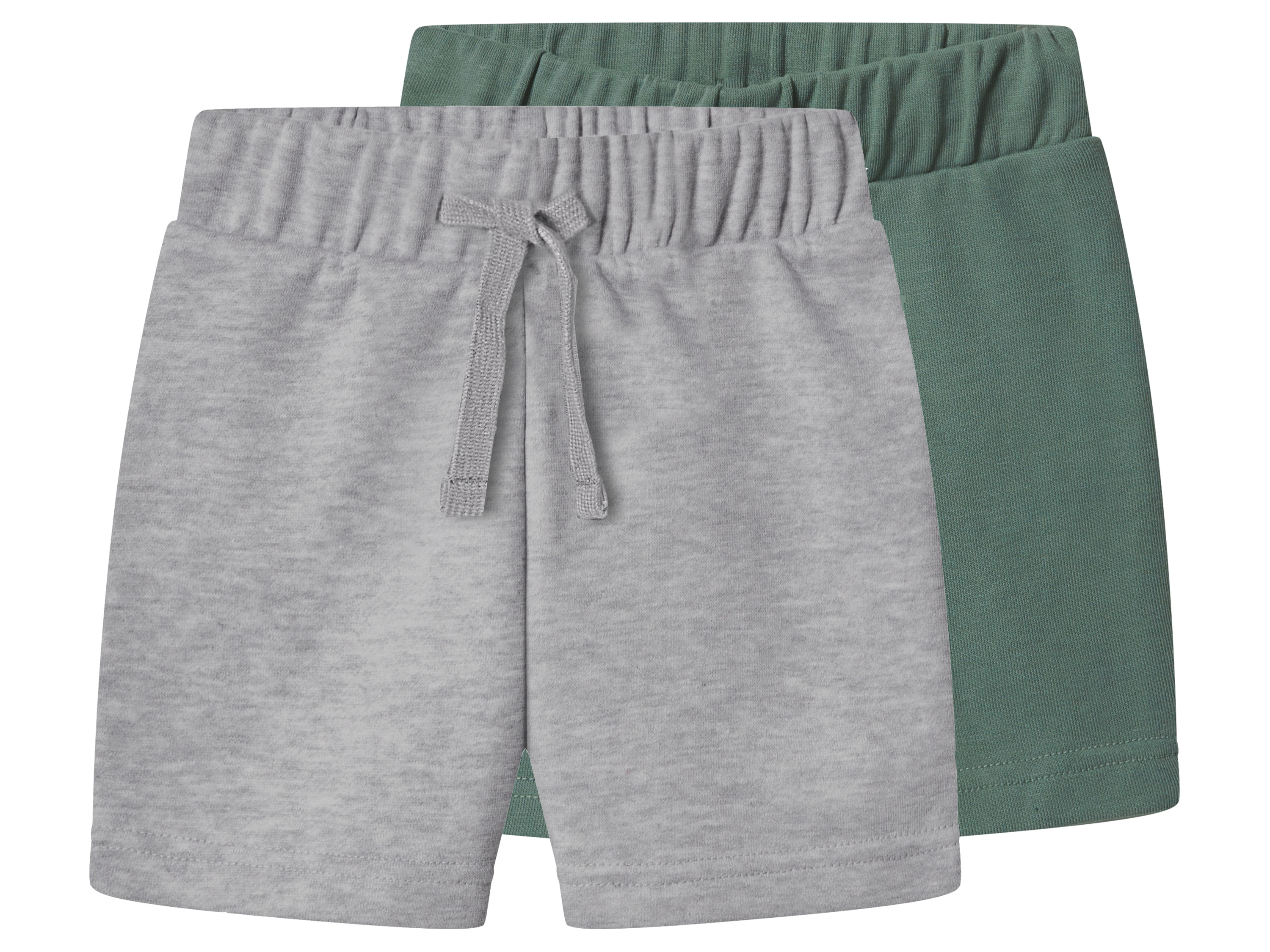 lupilu Set van 2 kinder jogging shorts (Grijs/kaki, 110/116)