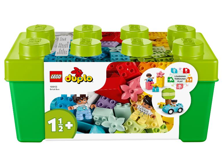 LEGO DUPLO 10913 Steenbox met kleurrijke onderdelen en figuren.