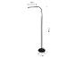 Zwarte LED vloerlamp met een hoogte van 130 cm en een lampkop van 28 cm.
