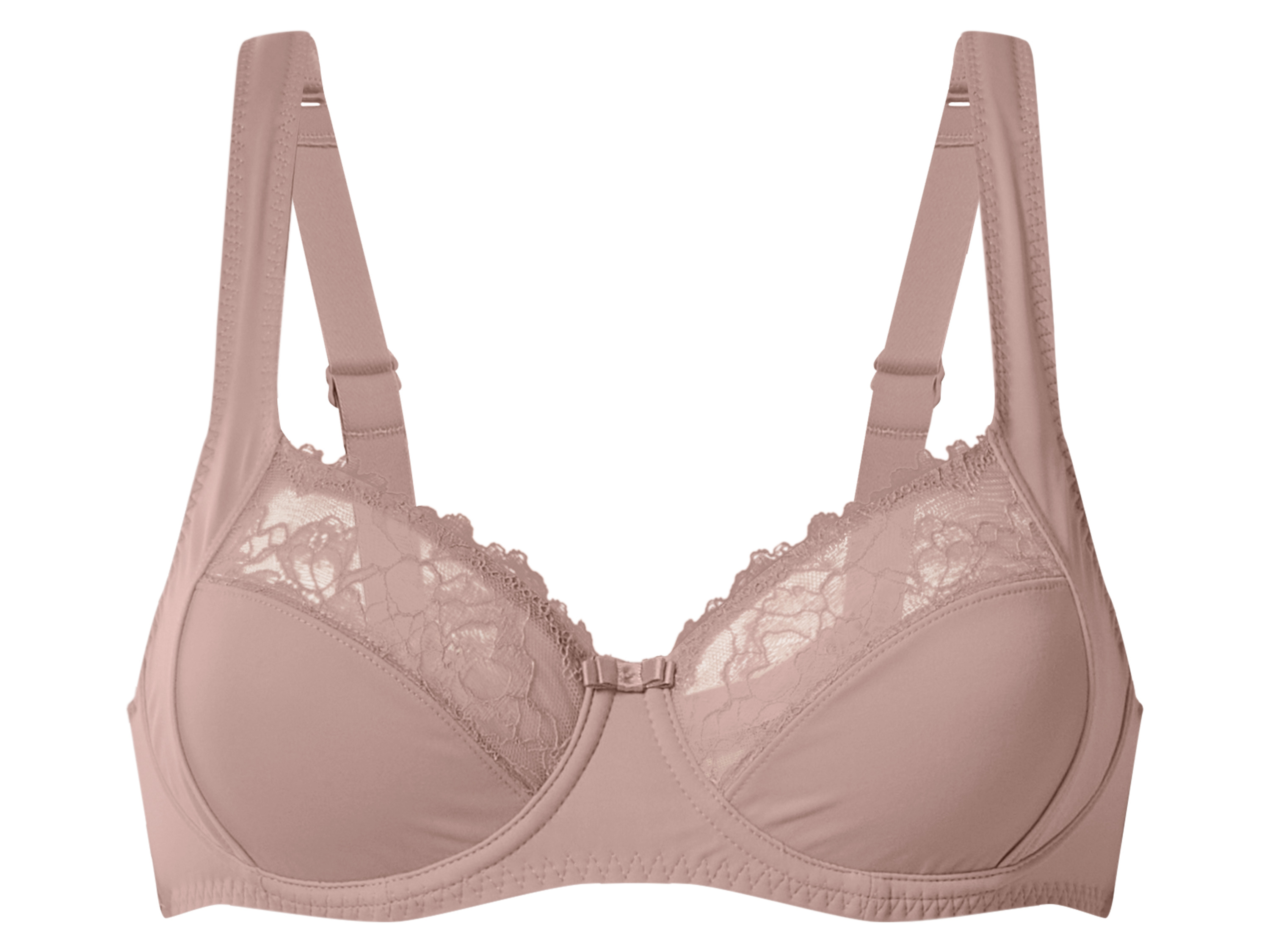 ESMARA Dames beugel-bh met kant, plus size (Beige, 85D)