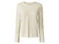 Vrouwelijke, crèmekleurige, effen, lang mouw shirt.