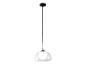 Moderne hanglamp met transparante kap.
