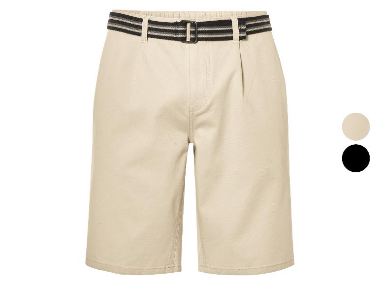 Beige shorts met riem, verkrijgbaar in beige en zwart.