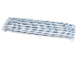 Blauw-wit gestreepte microvezel dweilpad.